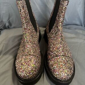 Stuart Weitzman Sparkling Multicolor Ankle Booties